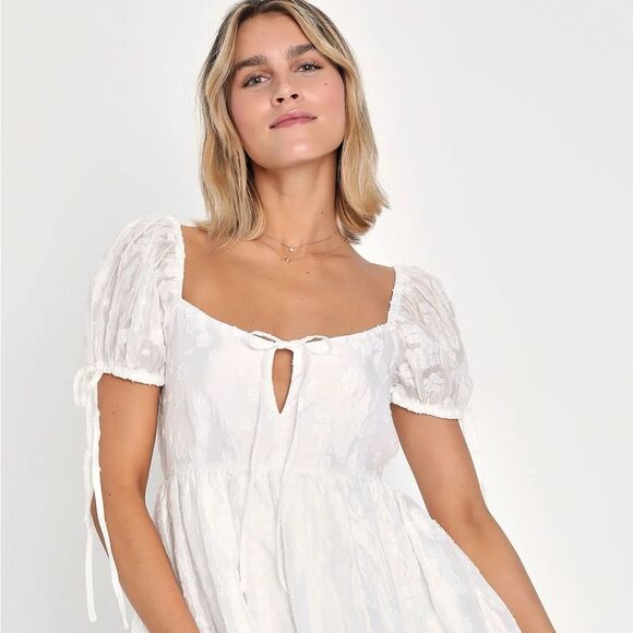 Lulu's White Mini Dress - Picture 7 of 13